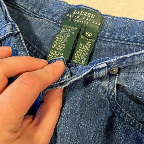 Ralph Lauren Women's Lightweight Denim Capris Petite Size 10 - Picture 4 of 7